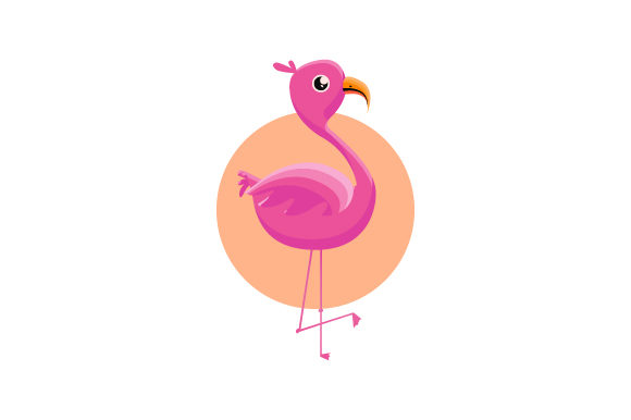 Download Cute Flat Flamingo Illustration Vector - Flamingo illustration Collection