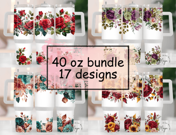 Download 40 Oz Tumbler Wrap Bundle Floral - 40 oz tumbler wrap Collection